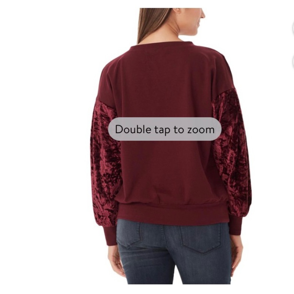 WILLIAM RAST Burgundy Long Sleeve Top Sweats Winter Jewel Neck Top Medium - Picture 2 of 13